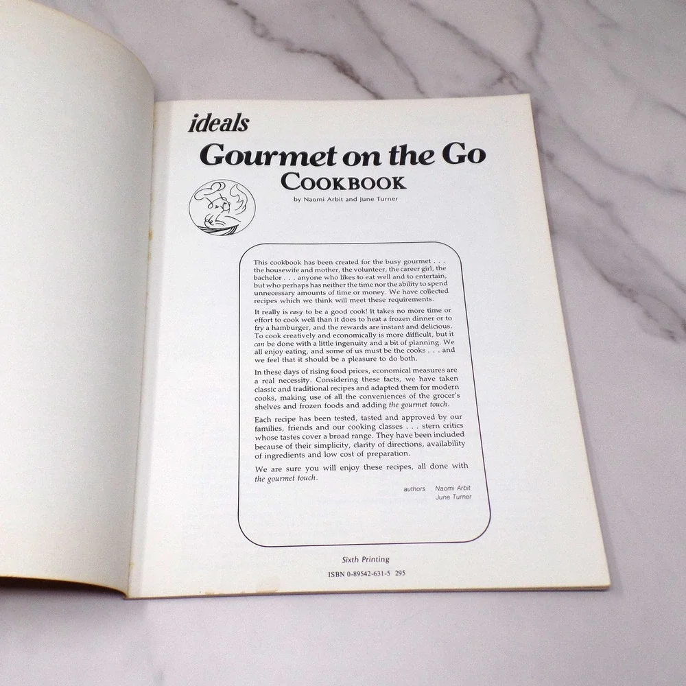 Vintage Cookbook, Gourmet on the Go (1974)